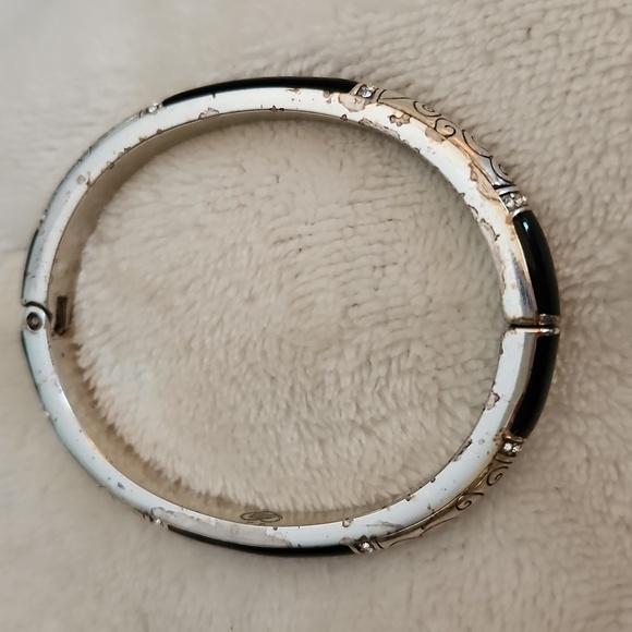 BRIGHTON Wiltern Two-tone Scroll Magnetic Clamper Bangle Bracelet - Picture 8 of 11